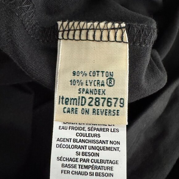 L.L. Bean Perfect Fit Pull On Cropped Pants 2X Black Cotton Blend NWT PT-2619 - Picture 9 of 10